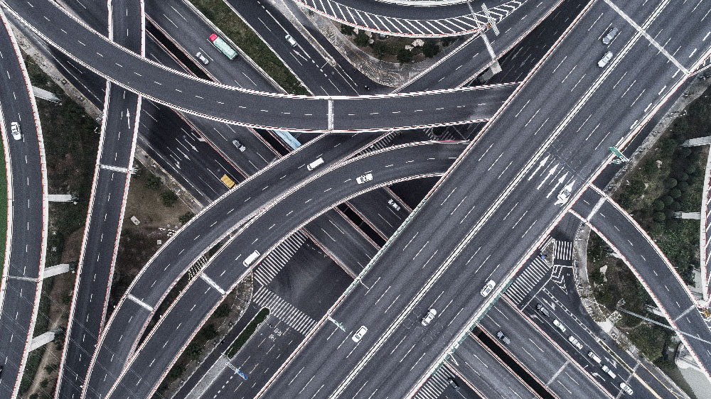 overpass aerial view